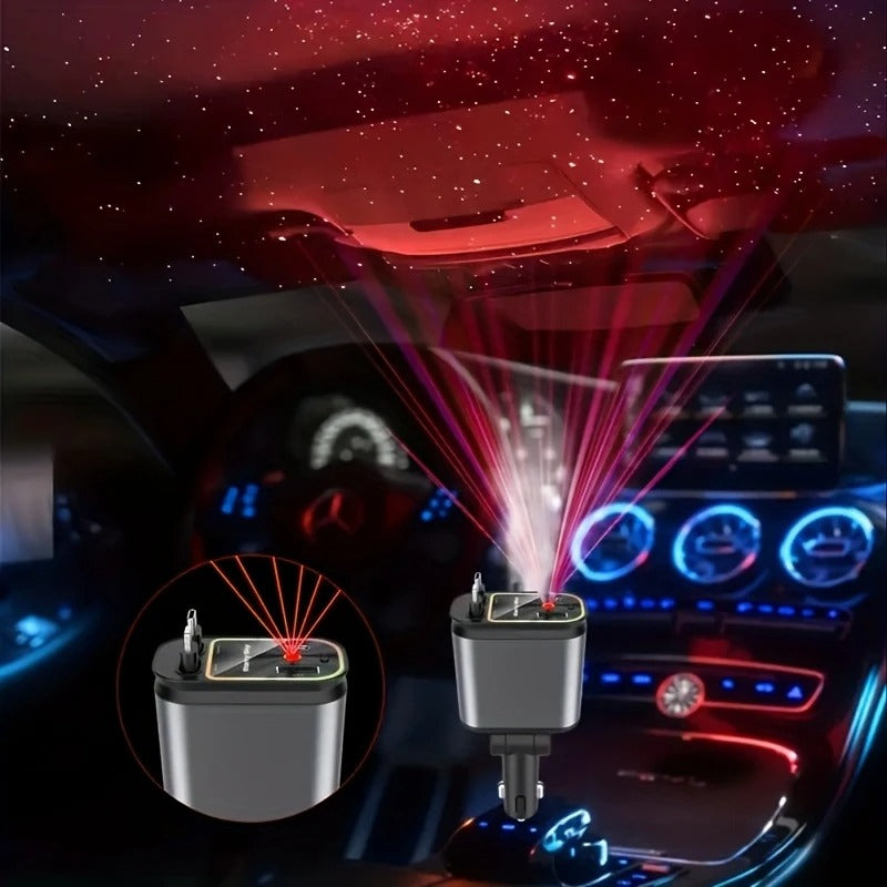 4-in-1 Retractable Car Charger