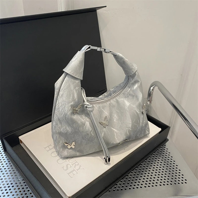 Butterfly-Embroidered Shoulder Bag ..