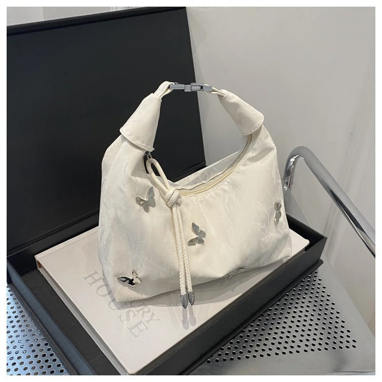 Butterfly-Embroidered Shoulder Bag ..