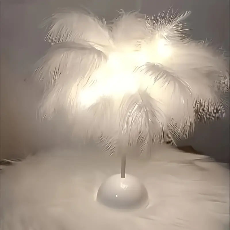 fur table lamp