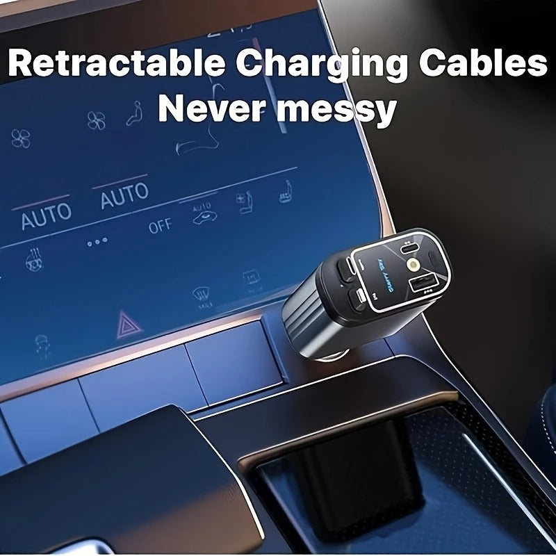4-in-1 Retractable Car Charger