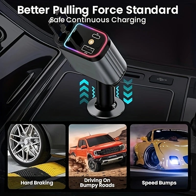 4-in-1 Retractable Car Charger
