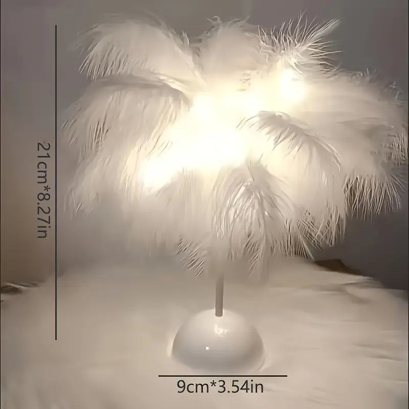 fur table lamp