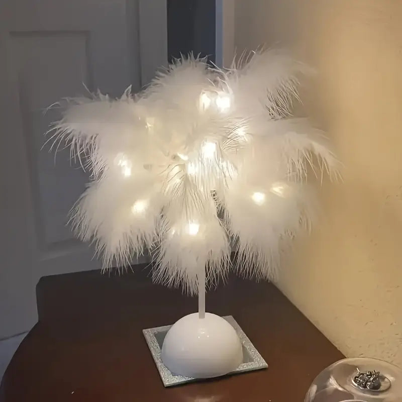 fur table lamp