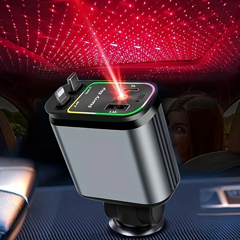 4-in-1 Retractable Car Charger